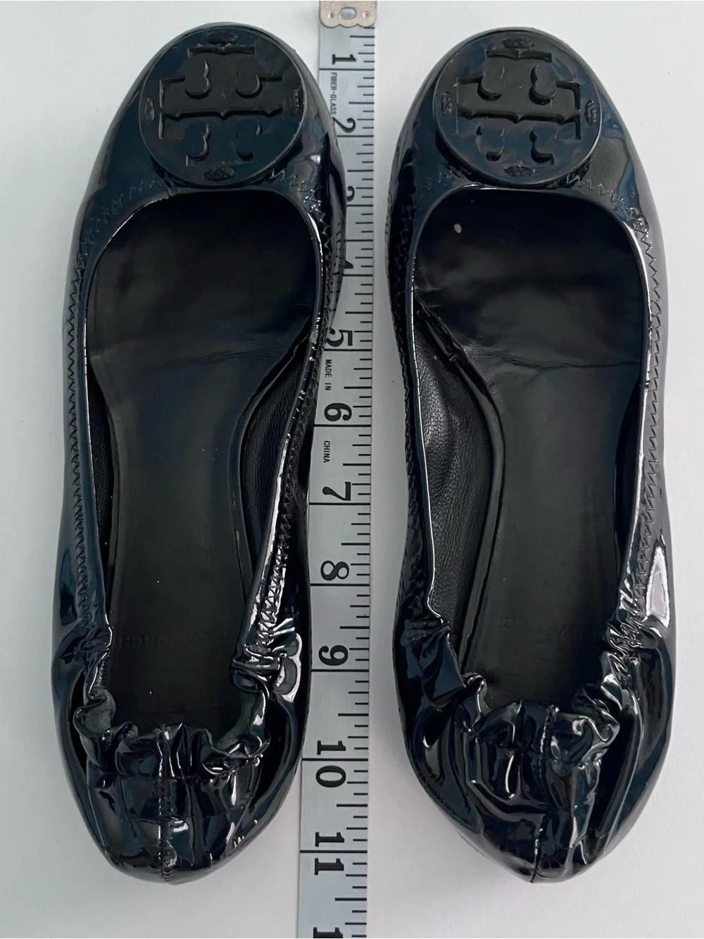 Tory Burch Patent Leather Ballet Flats in Black